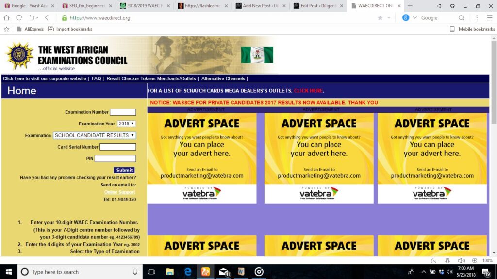 WAEC Grading System For All Subjects: Marking Scheme 2026/2027