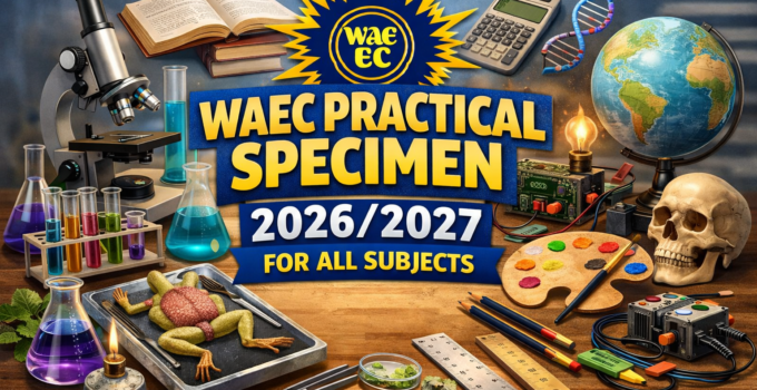 WAEC Agric Practical Specimen 2026/2027