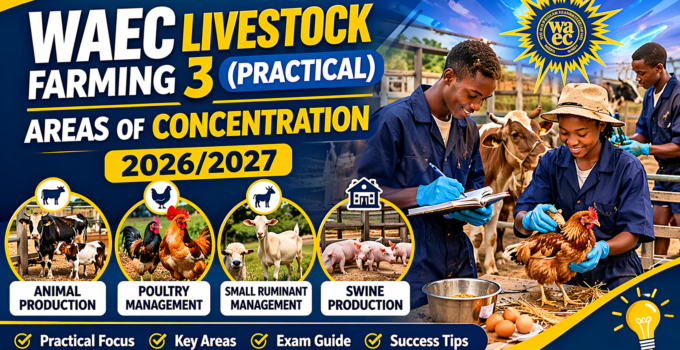 WAEC Beauty & Cosmetology 3 Areas of Concentration 2026/2027