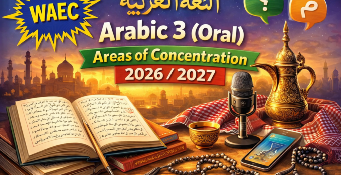 WAEC Arabic 3 (Oral) Areas Of Concentration 2026/2027