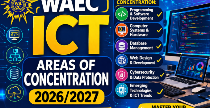 WAEC ICT Areas Of Concentration 2026/2027