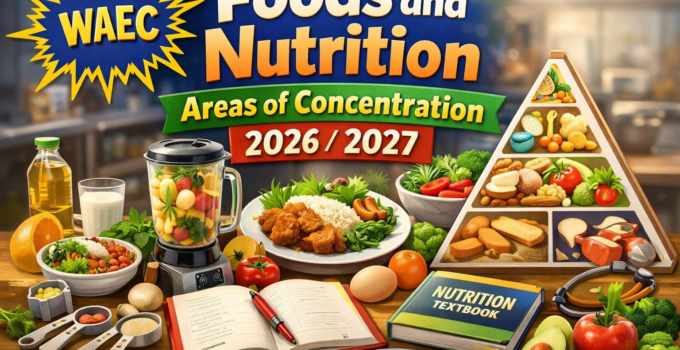 Waec Foods and Nutrition Areas of Concentration 2026/2027