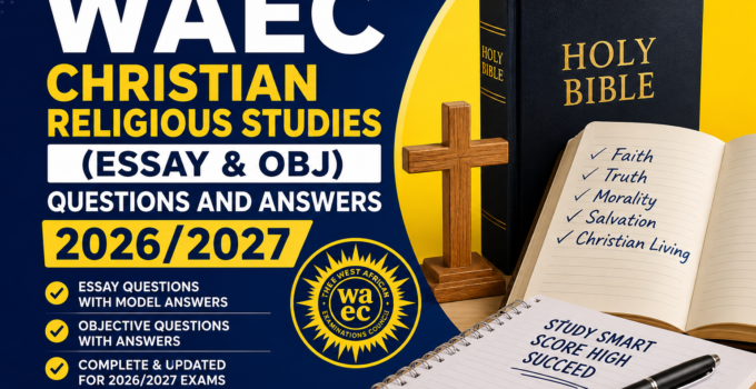 WAEC CRS Answers 1st June 2026/2027