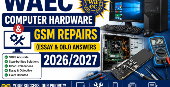 WAEC Chemistry Practical Answers 2026/2027