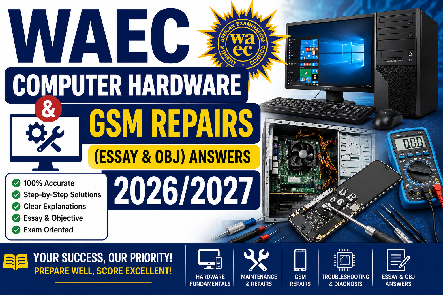 WWAEC Solar Photovoltaic (Essay and Obj) Answers 2026/2027 | WAEC2026
