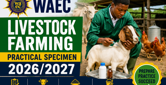 WAEC Livestock Farming Practical Specimen 2026/2027